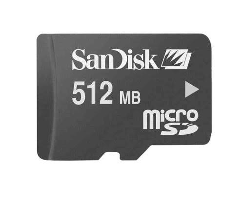 SanDisk MicroSD 512 MB Memory Card with MicroSD to SD Adapter