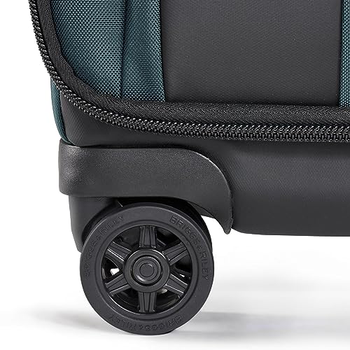 Briggs & Riley Domestic 22" Carry On Expandable Spinner - Luggage for Travel, Suitcases with Wheels, Softside Rolling Bag for Men & Women, Self-Repairing Zipper - ZDX Collection, Hunter