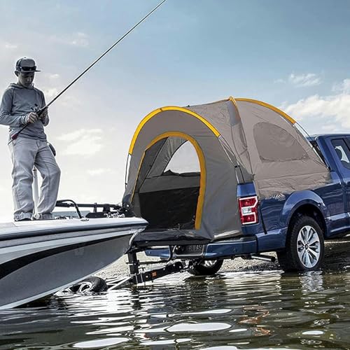 Truck Bed Tent Automatic Setup - Pickup Truck Camping Tents for 5.5Ft Bed for Outdoor Camping Hiking Accessories, Weatherproof 210D Oxford Cloth + Glass Fiber Truck Tailgate Awning Tents