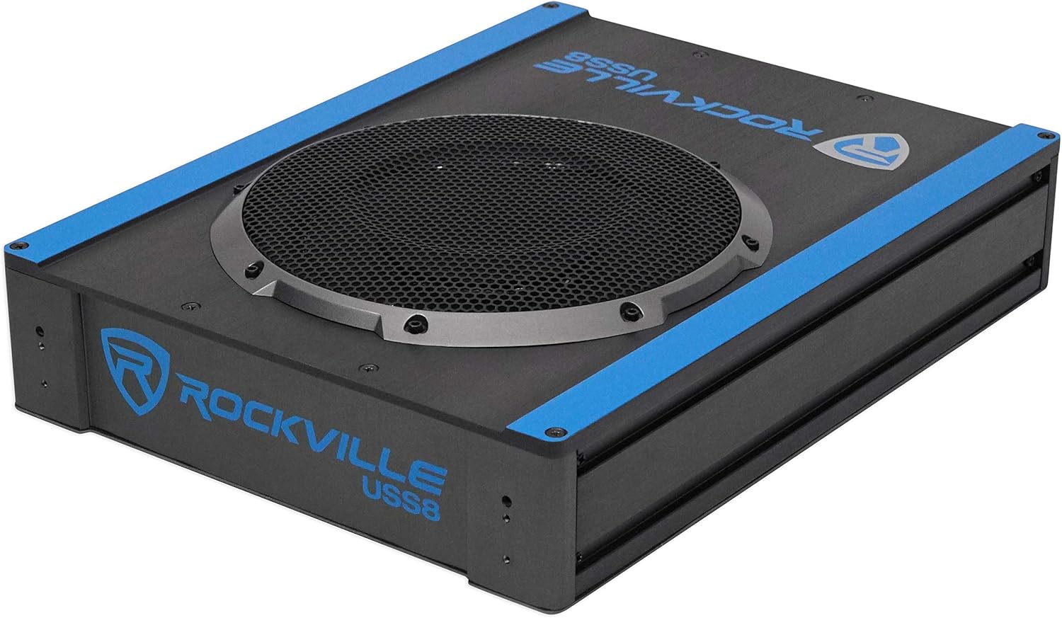 Rockville USS10 10 800w Slim Under-Seat Active Powered Car/Truck Subwoofer Sub