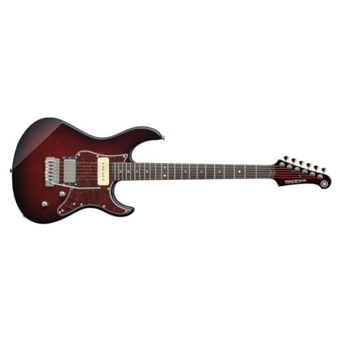 YAMAHA 6 String Solid-Body Electric Guitar, Right, Translucent Black, 612VII (PAC612VIIFM TBL)