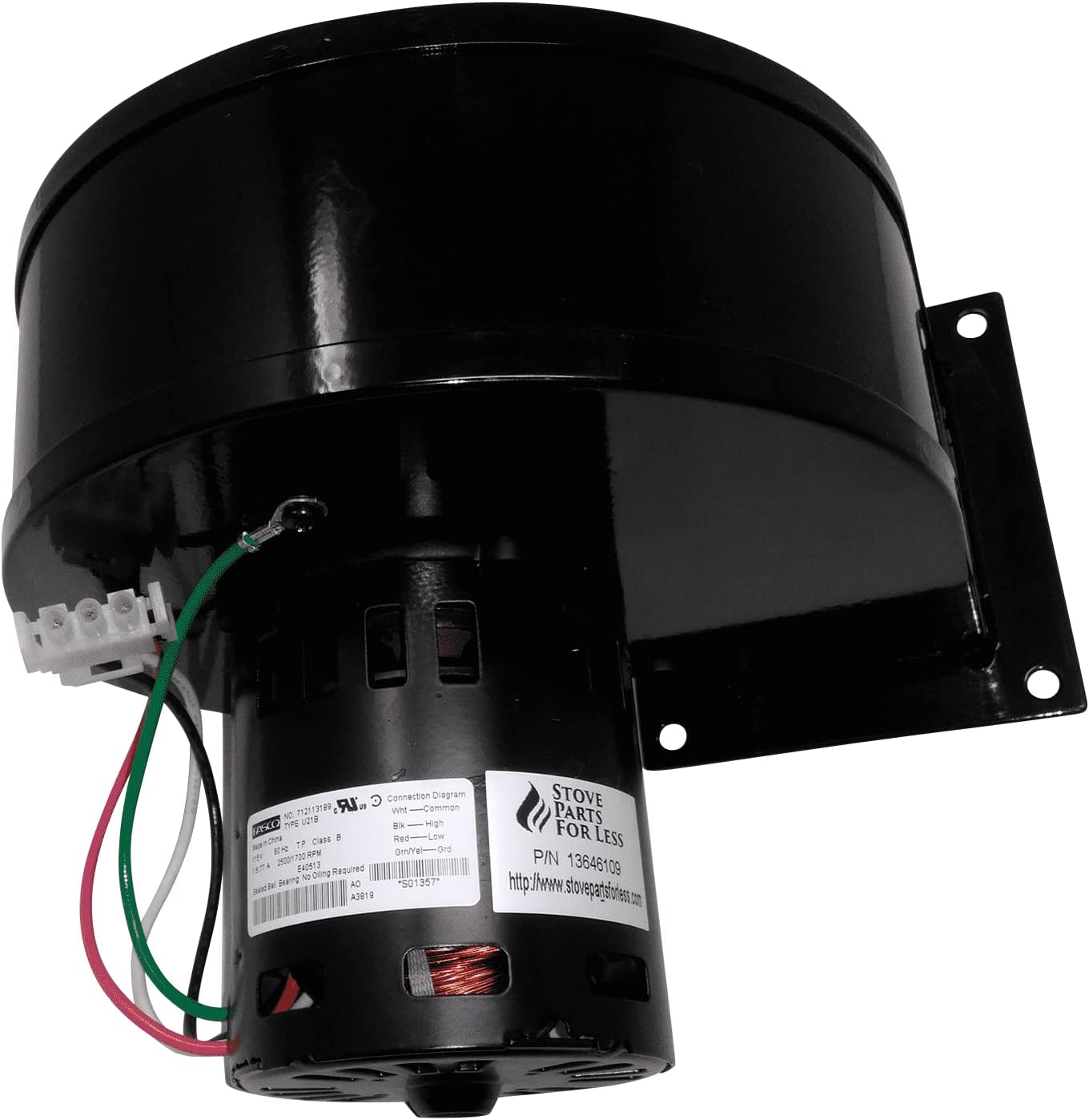 Whitfield Quest Pellet Stove - Room Air Convection Blower Fan - PP7302 G 13646109, 13626109