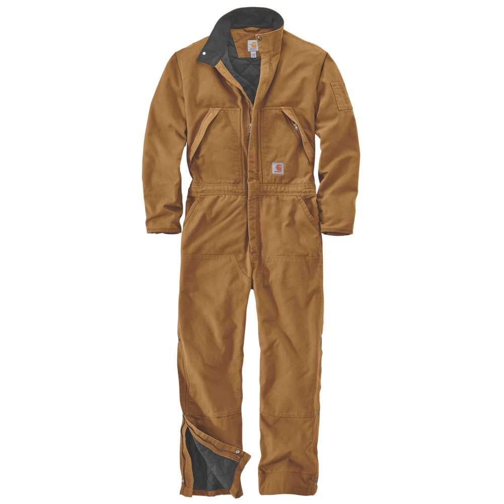 Carhartt Washed Duck Insulated Coverall | Brown | 4XL Short