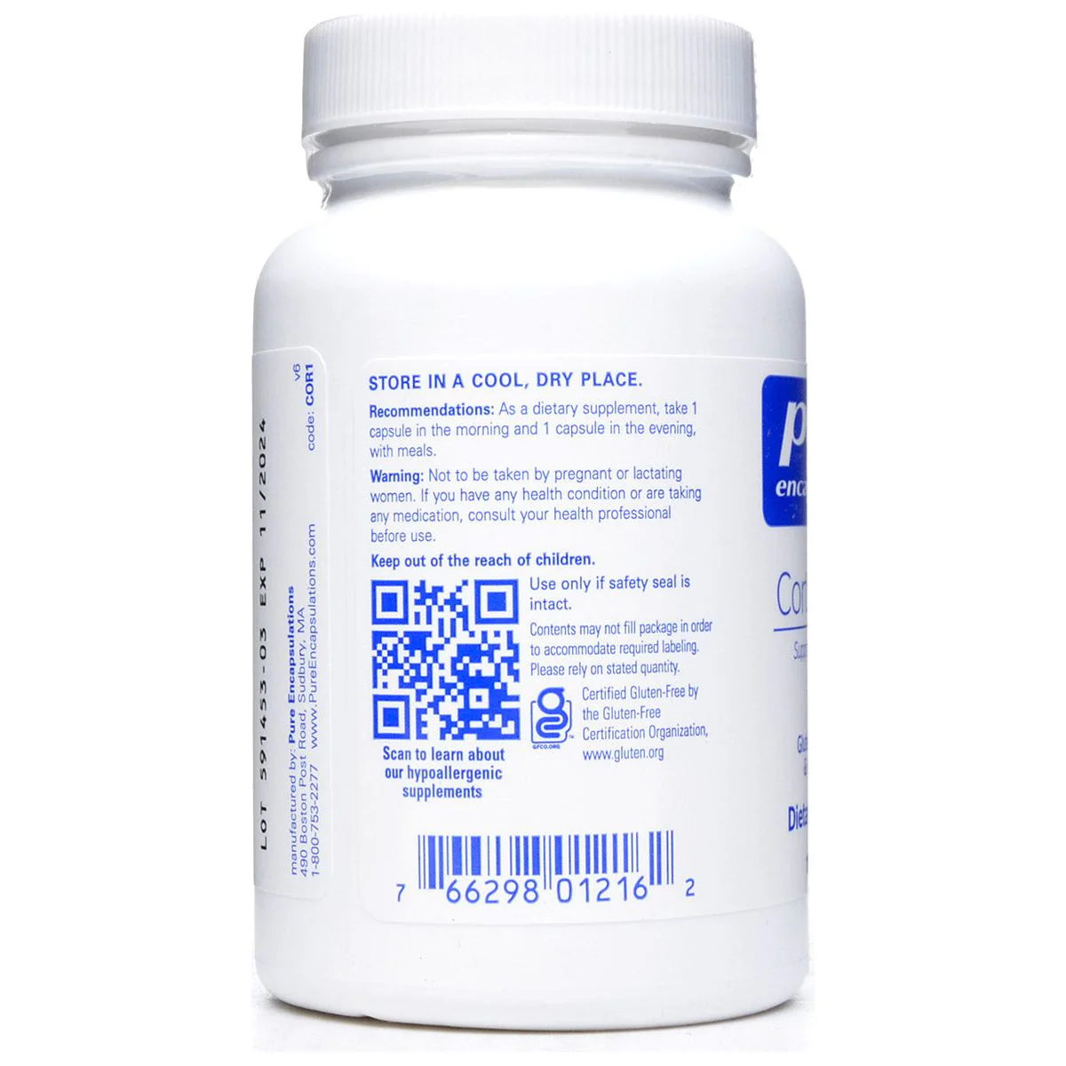 Cortisol Calm by Pure Encapsulations - Kansas Nuitrition - HNZSDS