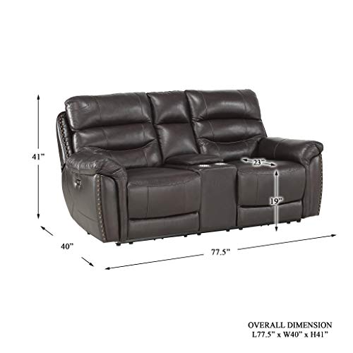 Homelegance 3-Piece Power Reclining Sofa Set, Brown