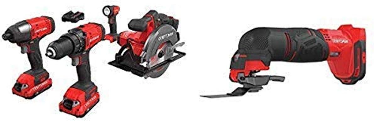 CRAFTSMAN V20* Cordless Drill Combo Kit, 4 Tool (CMCK401D2)