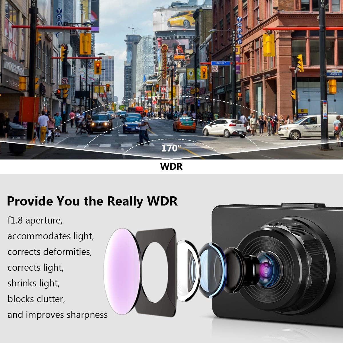 Dash Camera for Cars, Super Night Vision Dash Cam Front and Rear with 32G SD Card, 1080P FHD DVR Car Dashboard Camera with G-Sensor, WDR, Parking Monitor, Loop Recording, Motion Detection 【2022】 Pack of 2