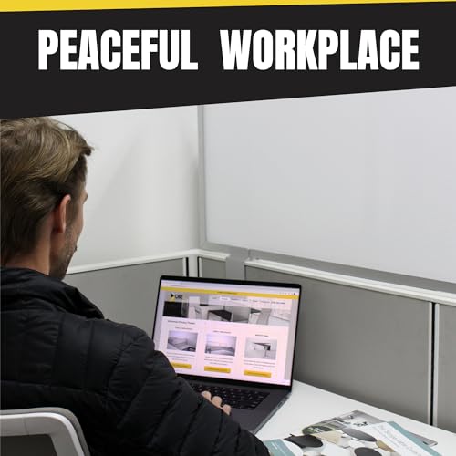Privacy Screen & Office Panel Extender for Office Cubicles, Polycarbonate Desk Privacy Panel & Divider for Office Cubicle, 12" X 48", White