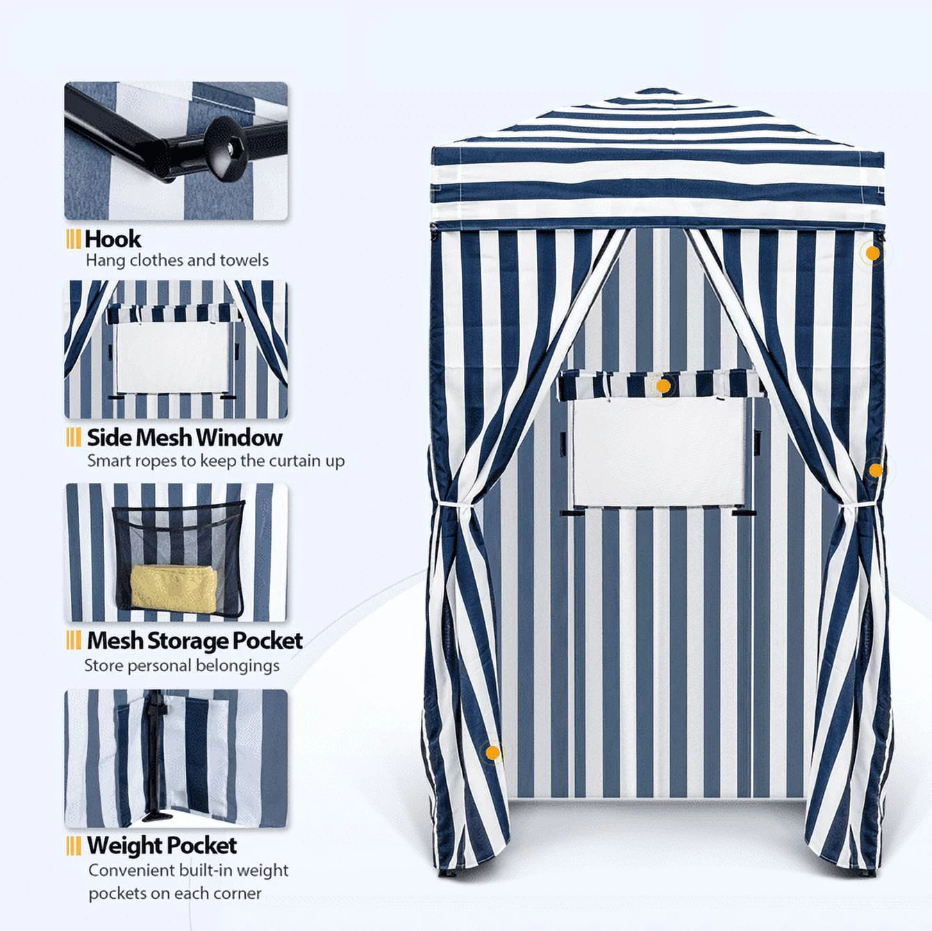 EAGLE PEAK Flex Ultra Compact 4 ft x 4 ft Pop-up Changing Room Canopy, Portable Privacy Cabana