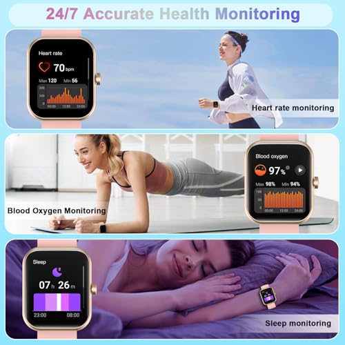Smart Watch(Answer/Make Call), 1.96 HD Smartwatch for Men Women, 2025 New Fitness Watch with 112+ Sport Modes, Heart Rate, Sleep Monitor, Pedometer, IP68 Waterproof Activity Tracker for Android iOS