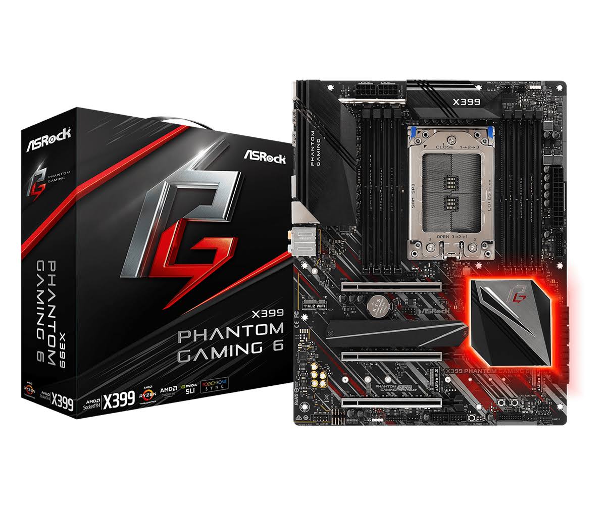ASRock X399 Phantom Gaming 6 Motherboard AMD X399Socket TR4