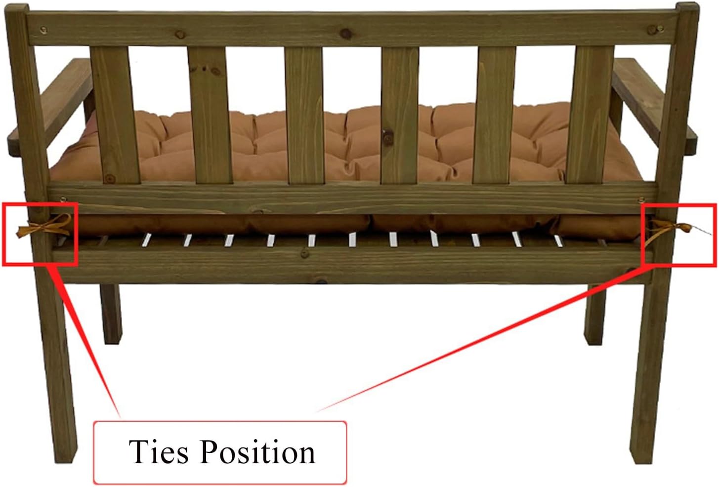 Outdoor Waterproof Bench Cushion, 51x19in Swing Garden Bench Seat Cushion, Swing Chair Replacement Seat Pads Cushion for Lounger Garden Furniture Patio Bench