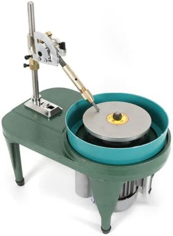 Gem Faceting Machine, 28000RPM 110V Jewelry Rock Bench Polishing Grinding Machine, 6 inch Polishing Disc's Diameter Jewel Angle Polisher