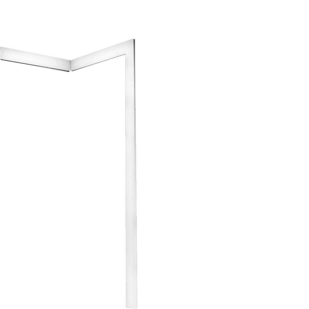 Swanstone TK-105-010 105 in. Solid Surface Easy Up Adhesive Shower Wall Trim Kit and Corner Molding in White