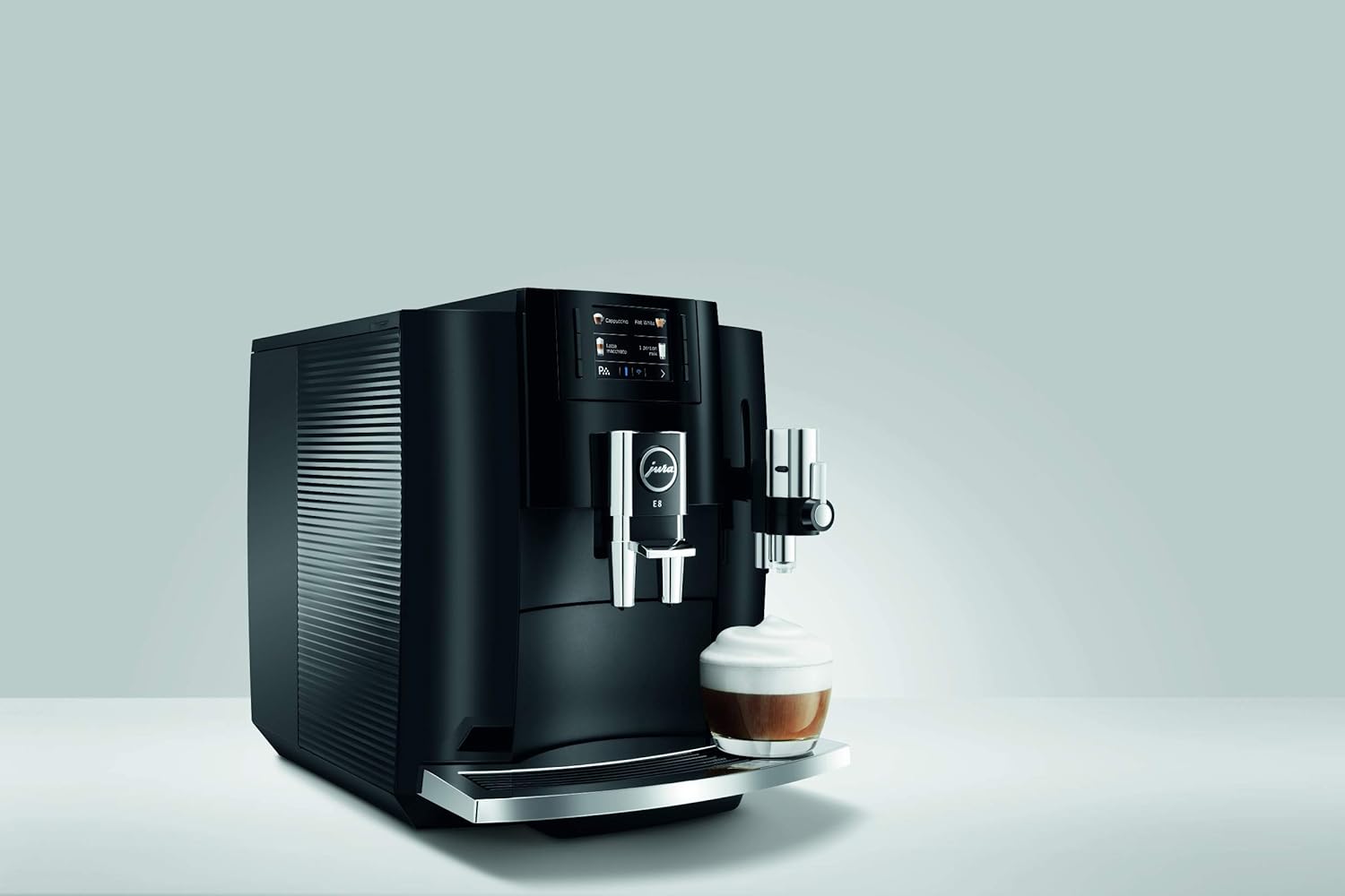 Jura E8 (NAA) 4th Gen Automatic Coffee Machine (Piano Black)