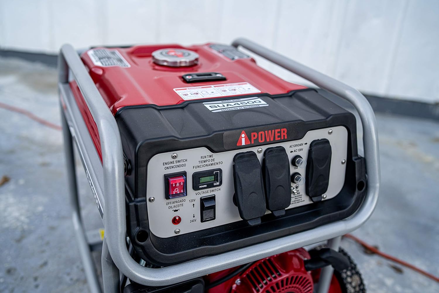 A-iPower SUA4500 4500 Watt Portable Generator Small Gas Powered for Jobsite, RV, and Home Backup Emergency