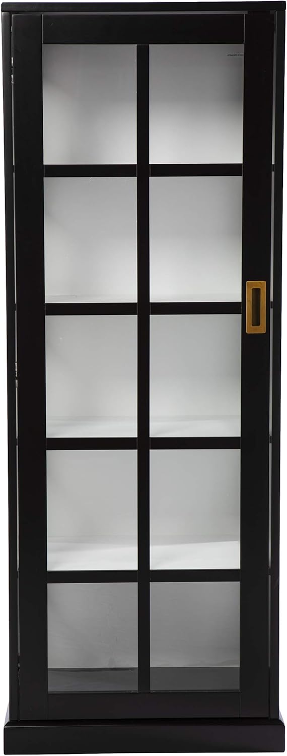SEI Furniture Burland Curio Cabinet, Black
