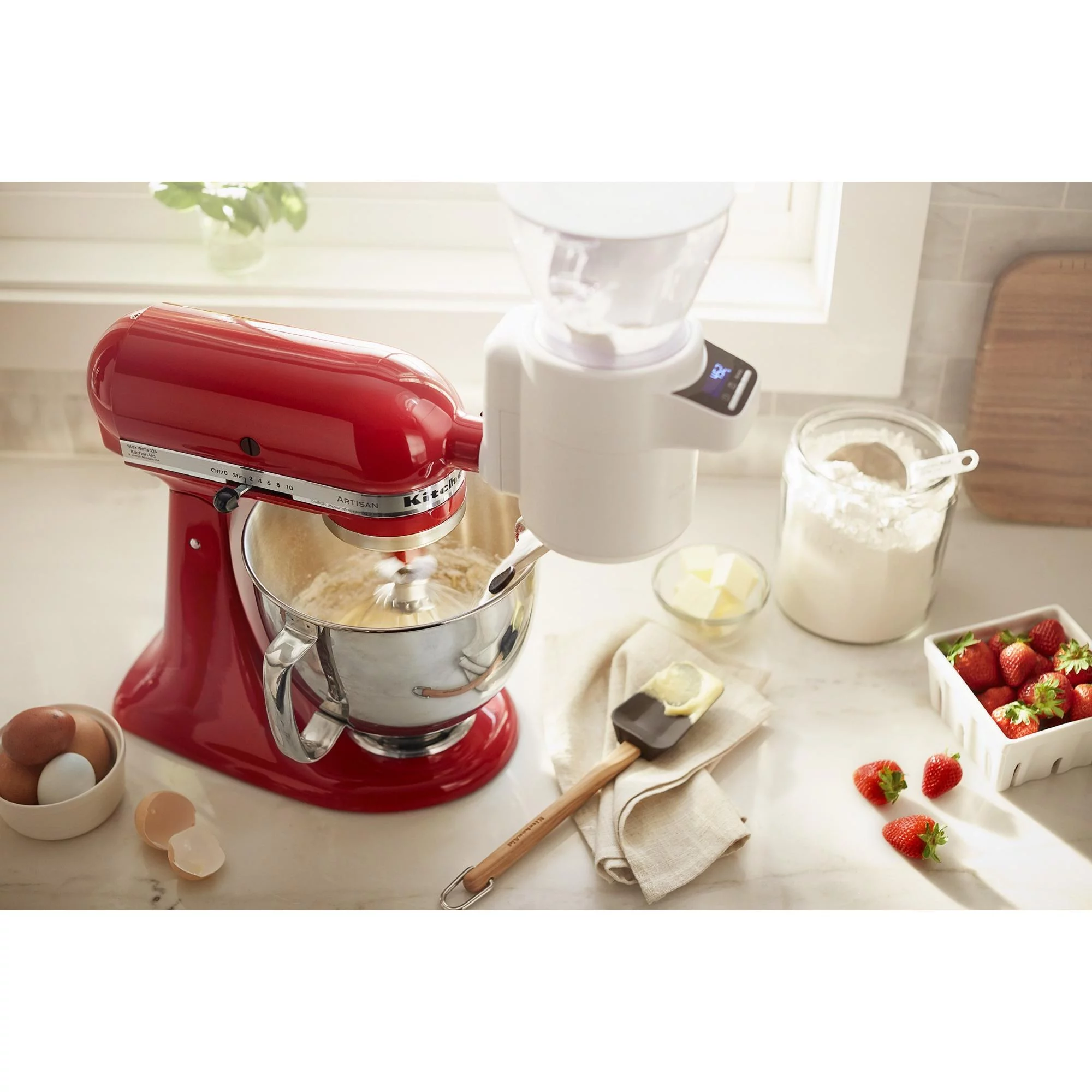 KitchenAid® Sifter and Scale Attachment, White, KSMSFTA