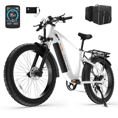 EB60 26" Fat Tire Electric Bike for Adults,2000W Motor Peak 2500W Up to 35MPH&70Miles,48V 20.8AH Hidden Battery,Commuting Electric Mountain Bike, 7 Speed Gear, Hydraulic Brake Ebike