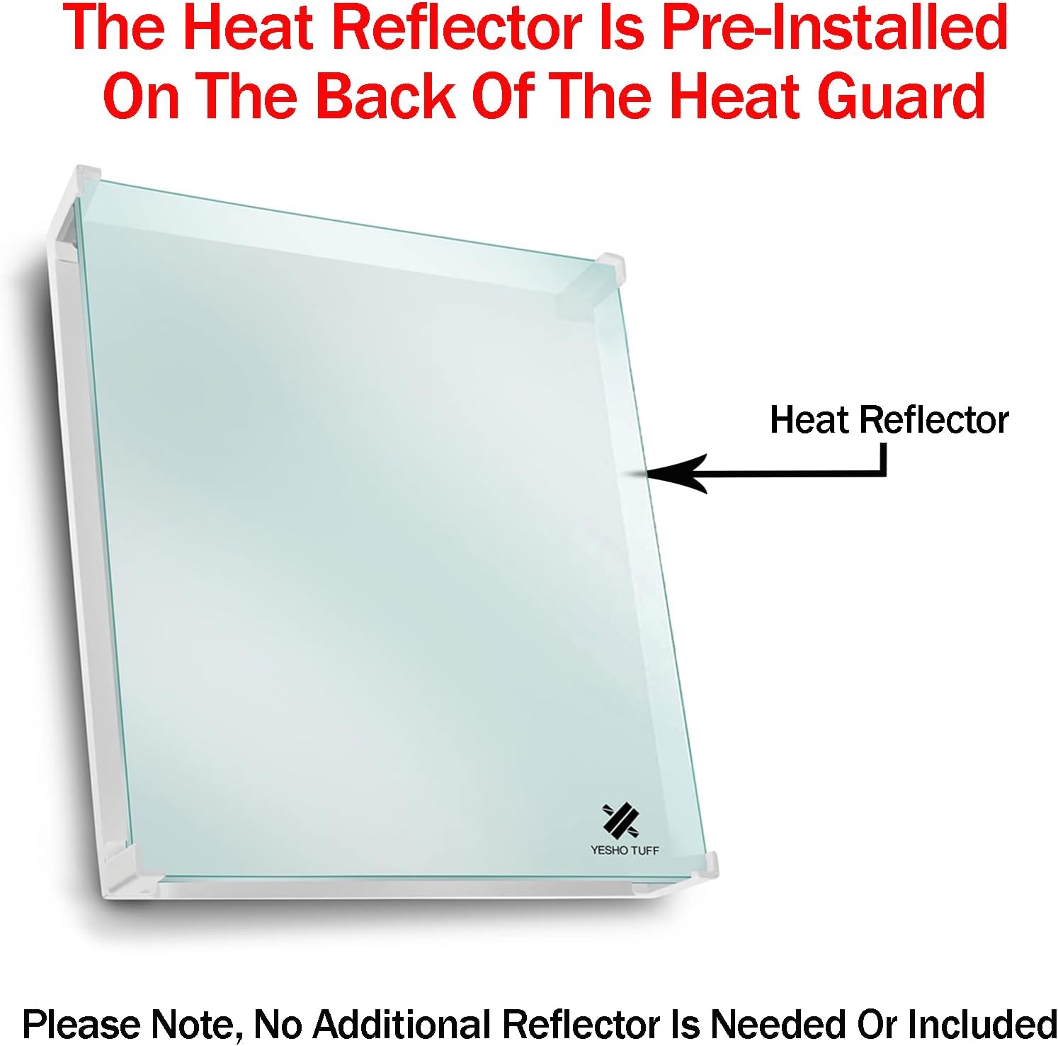 EconoHome Wall Mount Space Heater Panel - with Thermostat and Glass Heat Guard Cover - 400W Convection Heater - For 120 Sq Ft Room - 120V - Save On Your Home Heating Costs - Overheat Protection