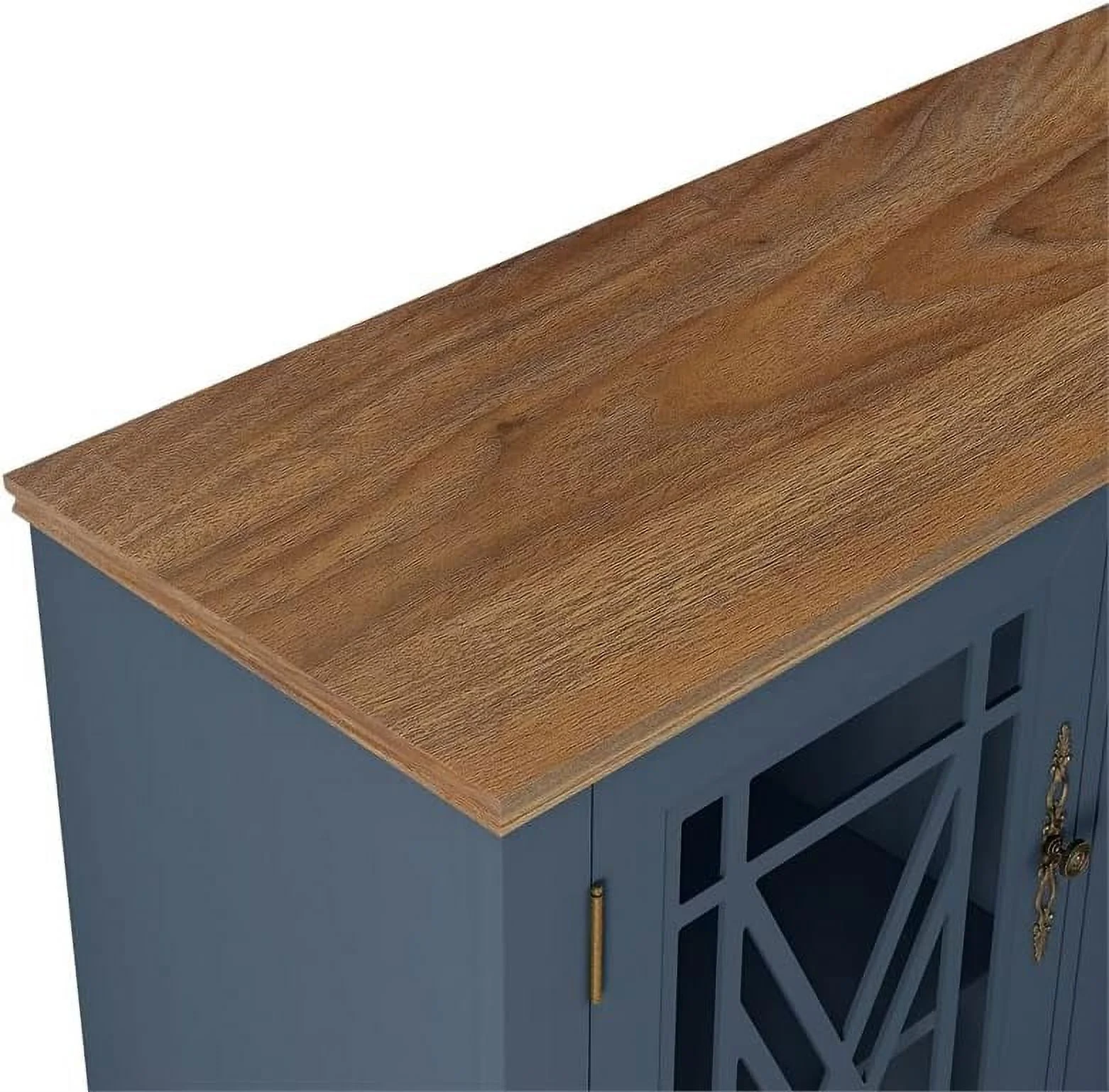 Vintage Wood Kitchen Accent Buffet Sideboard Cabinet - Navy