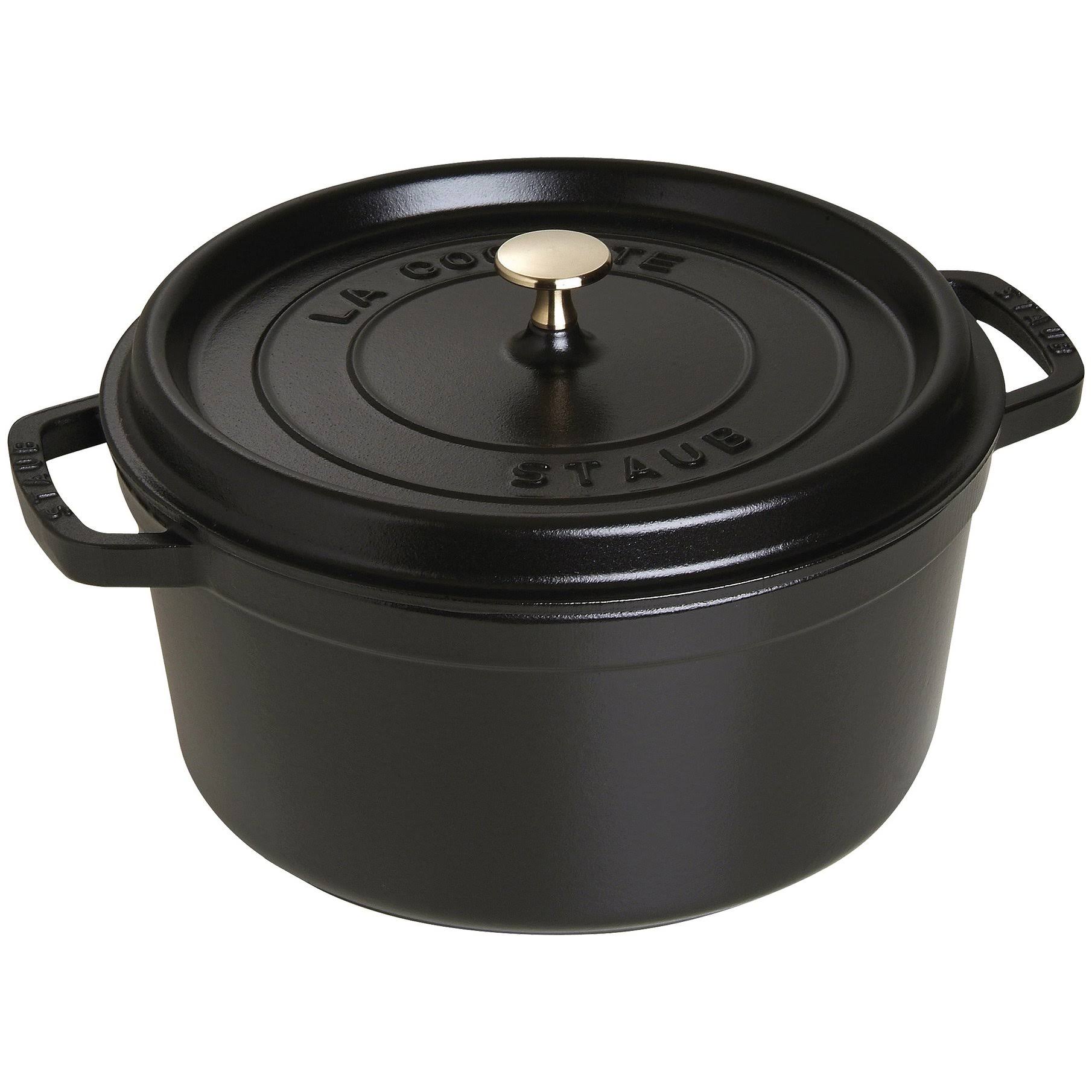 Staub Cast Iron 7 Quart Round Cocotte White