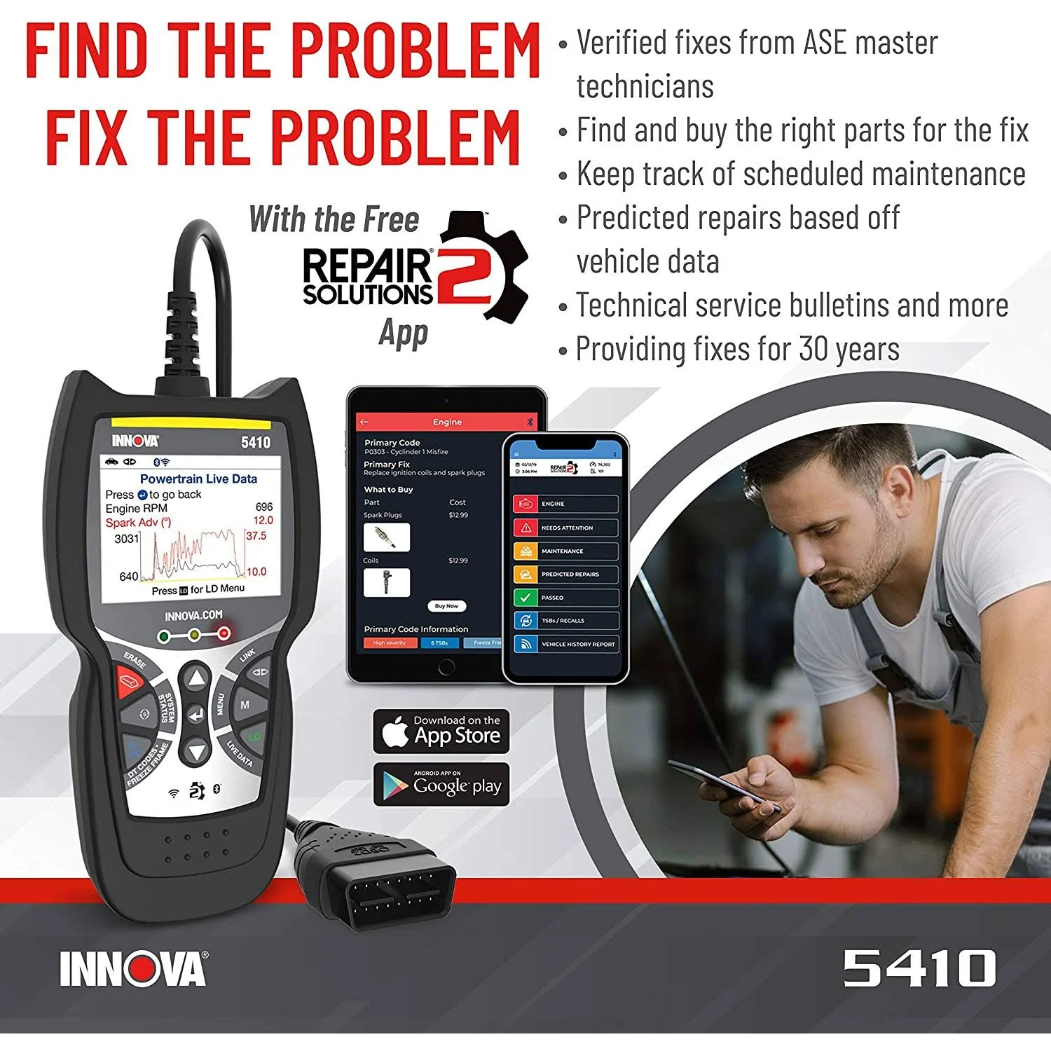 Innova 5410 CarScan Diagnostics OBD2 Scan Tool