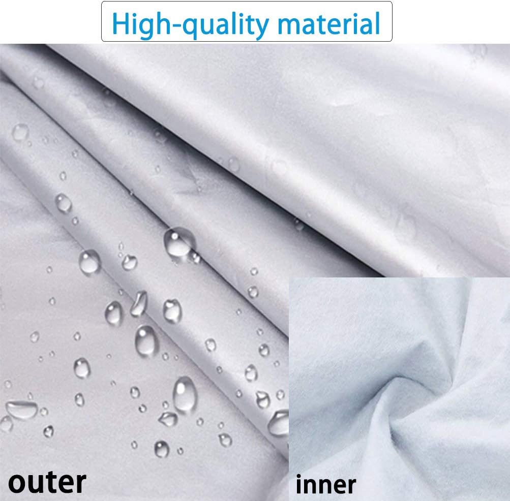 Konnfeir Half Car Cover with Cotton All Weather Car Body Covers Outdoor Indoor for All Season Waterproof Windproof Dustproof Snowproof Universal Car Half Cover (Fit Hatchback Length 158'' to 173'')
