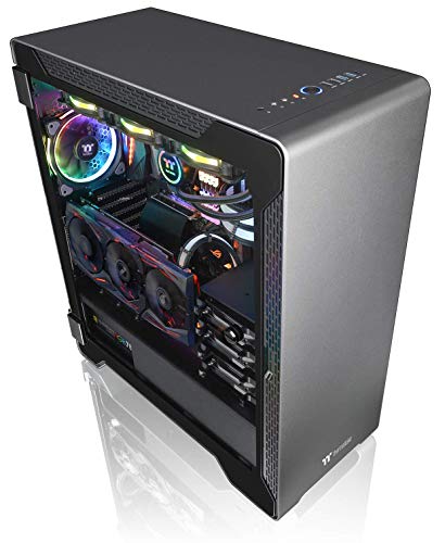 Thermaltake A500 Aluminum Tempered Glass ATX Mid Tower Gaming Computer Case with 3 Fans Pre-Installed CA-1L3-00M9WN-00