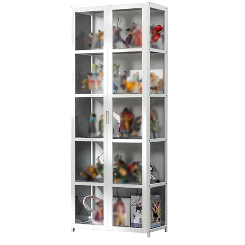 Acrylic bookcase storage rack/Acrylic Glass Display Cabinet,Curio Display Cabinet Case,Floor Standing Clear Showcase,Storage Cabinet for Living Room,Strong Load-bearing Capacity,for Living