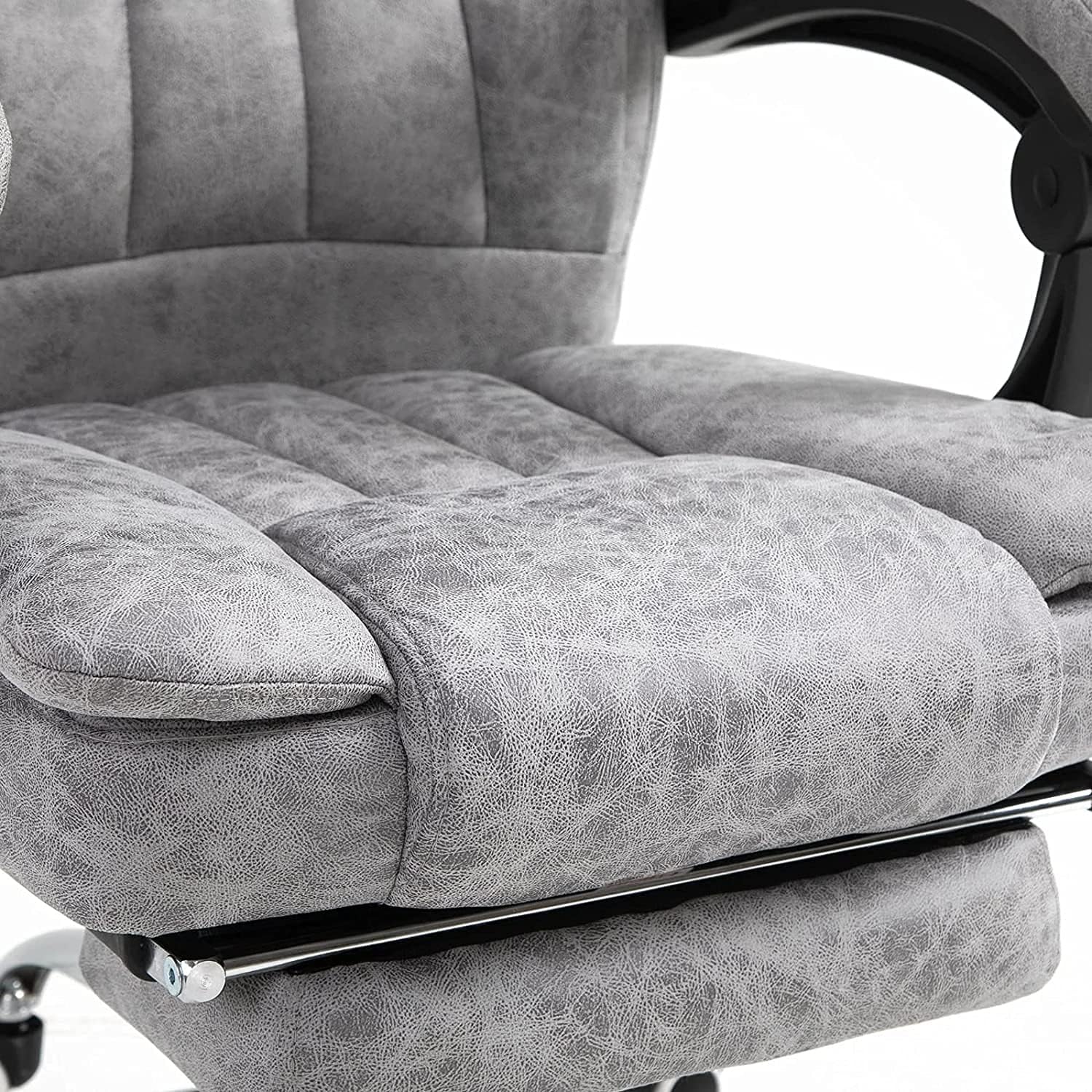 Office Chair Gray Heated Massage Electric Vibration Recliner Game Swivel Chair with Pedals Adjustable Back Recliner Ergonomic Zero-Gravity Chair