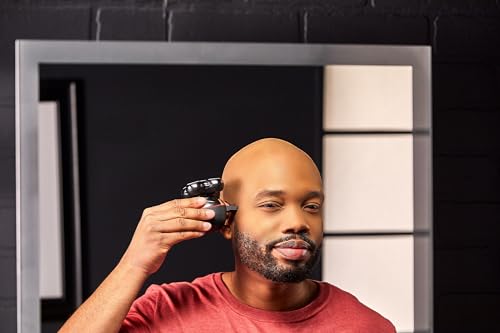 Remington Balder Deluxe XR7100, Head Rotary Shaver with Titanium Blades & Storage Pouch for Bald Men Wet/Dry Shaving with 5 Dual Track Flexing Heads and Pop-Up Trimmer