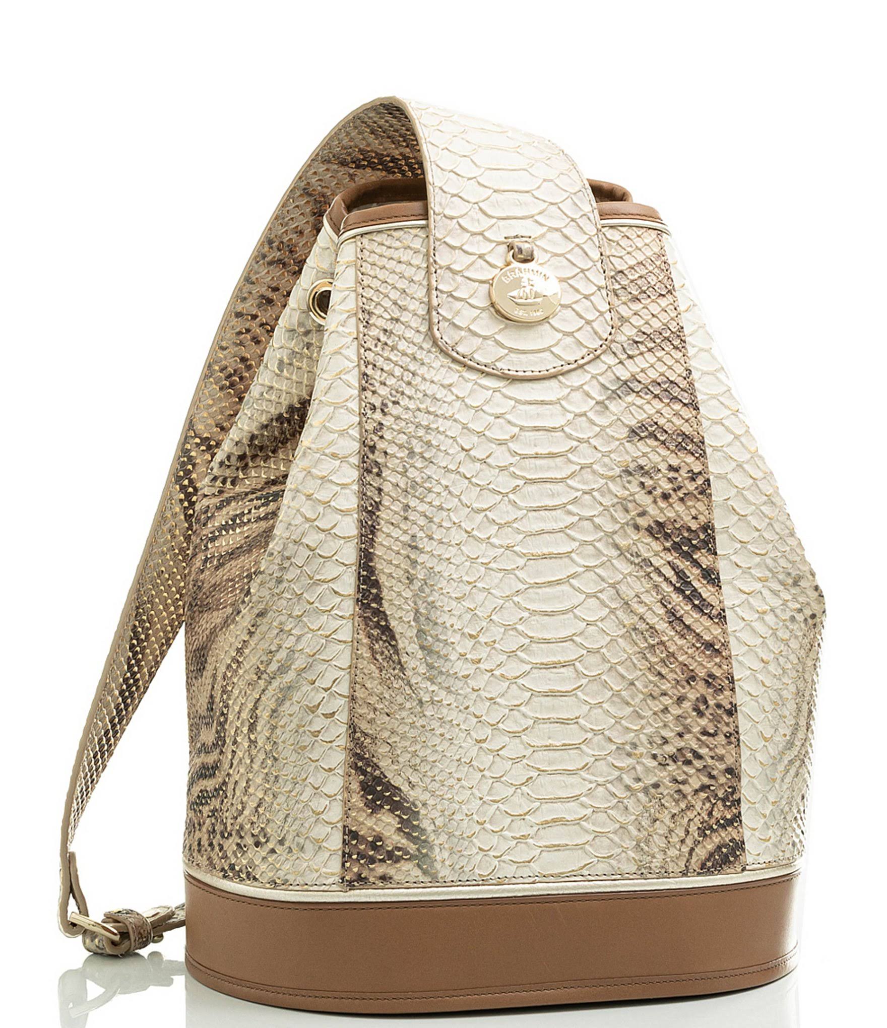 Brahmin Delancy Collection Allie Sling Backpack - Cappuccino