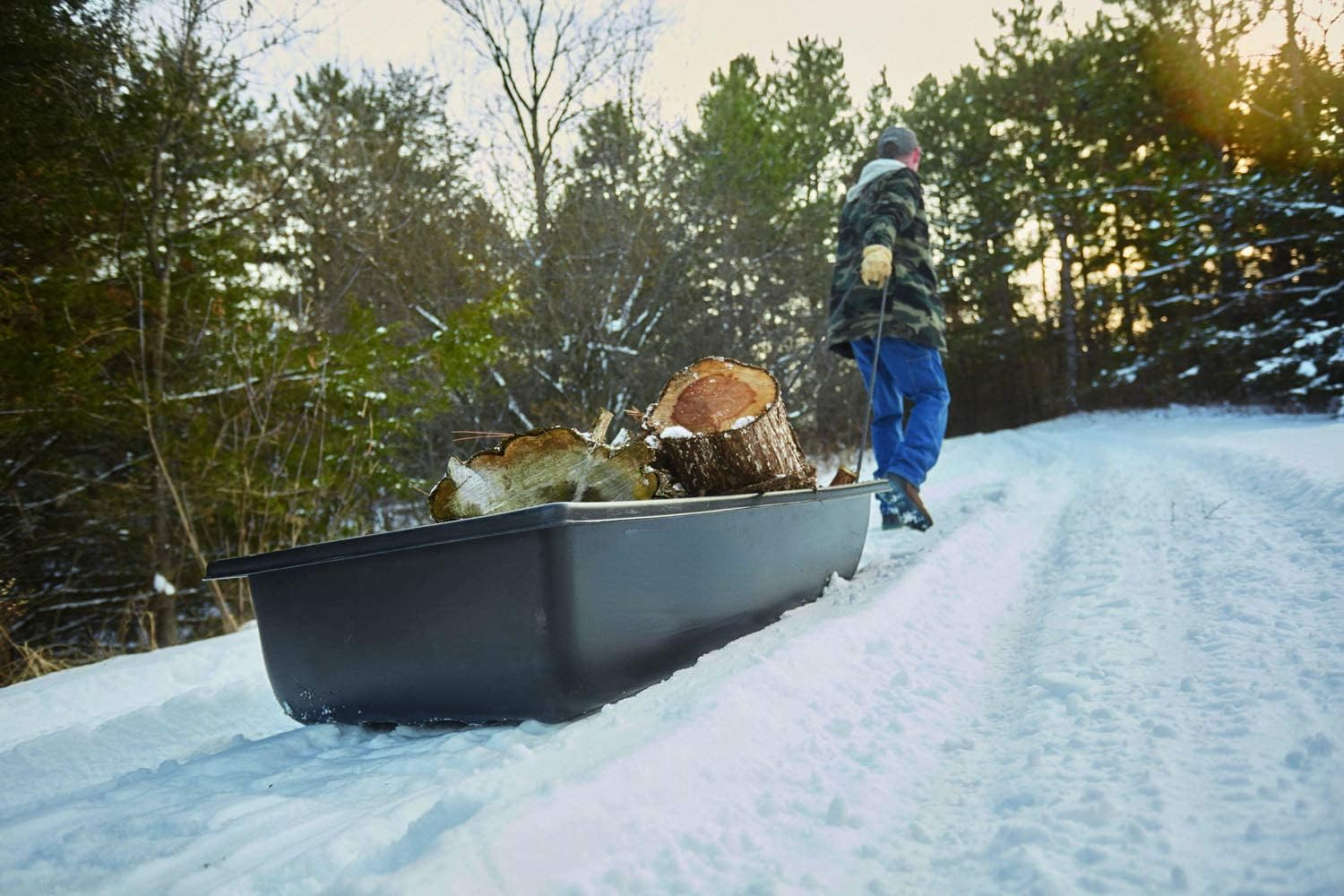 Jet Ice Fishing Sled, Large Heavy-Duty Multi-Purpose Utility Sleds for Hauling Fire Wood, Deer, Duck Hunting, Fishing Gear, Supplies, and Accessories