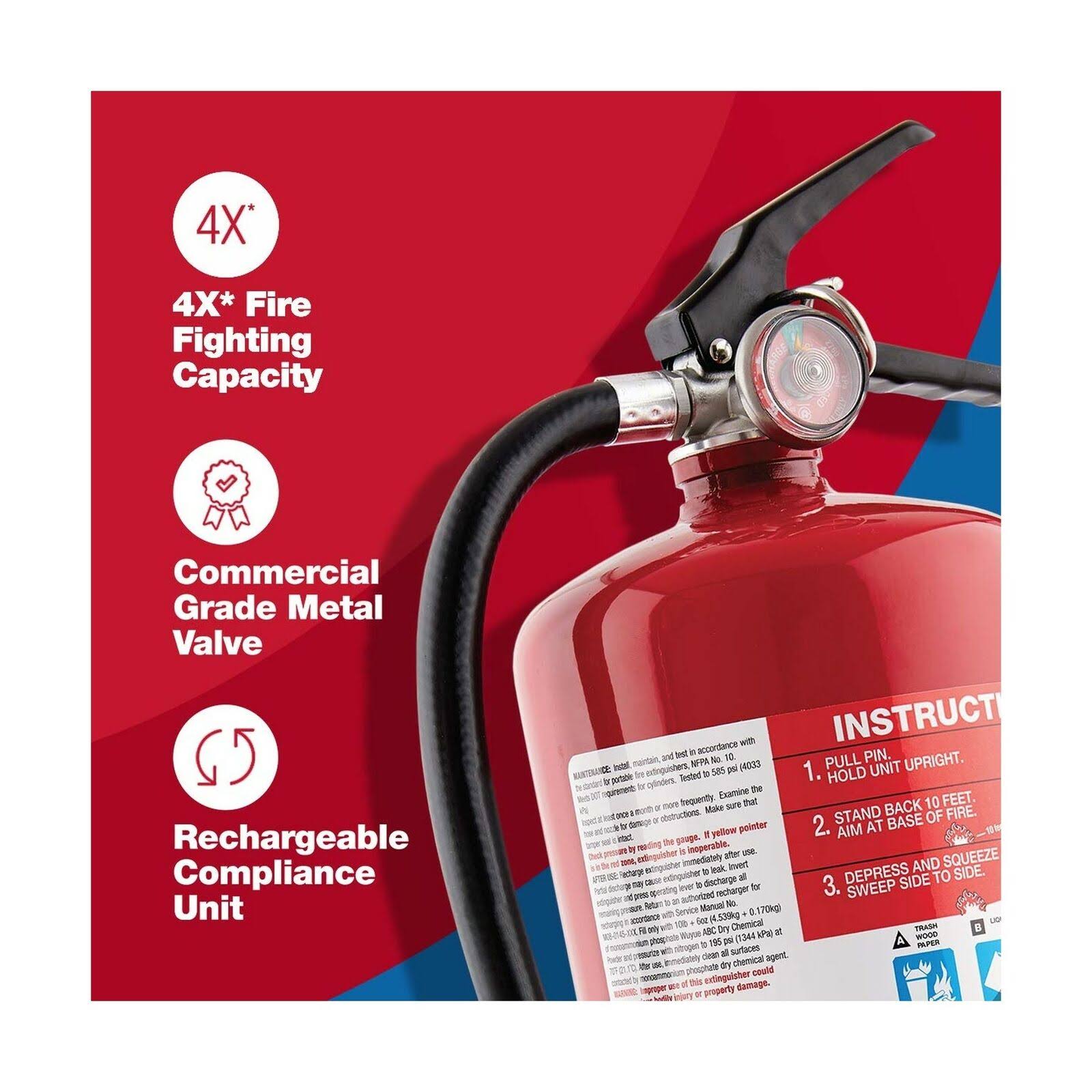 First Alert PRO10 Commercial Fire Extinguisher, Red