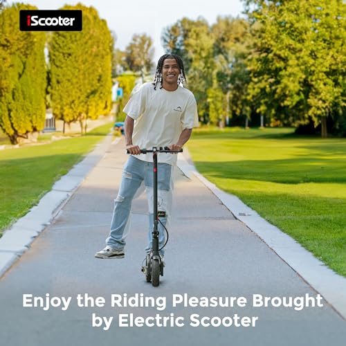 iScooter Electric Scooter for Adults, 18/12 Miles Long Range,22/19/18 Mph Top Speed, Commuting Electric Scooter with Cruise Control, Double Braking Systems Escooter for Adults and Teens