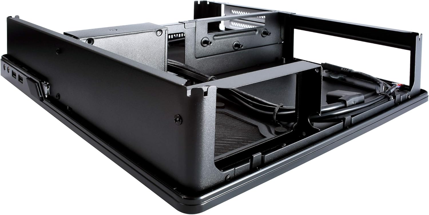 Fractal Design Node 202 Black Mini-ITX Slim Profile Compact Small Form Factor Computer Case with PCIE 3.0 Riser Card