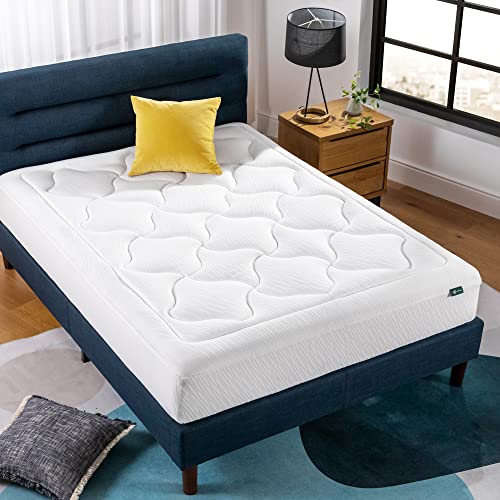 ZINUS 8 Inch Cloud Memory Foam Mattress, Queen, Fiberglass Free, Pressure Relieving, Mattress in A Box, CertiPUR-US Certified, White