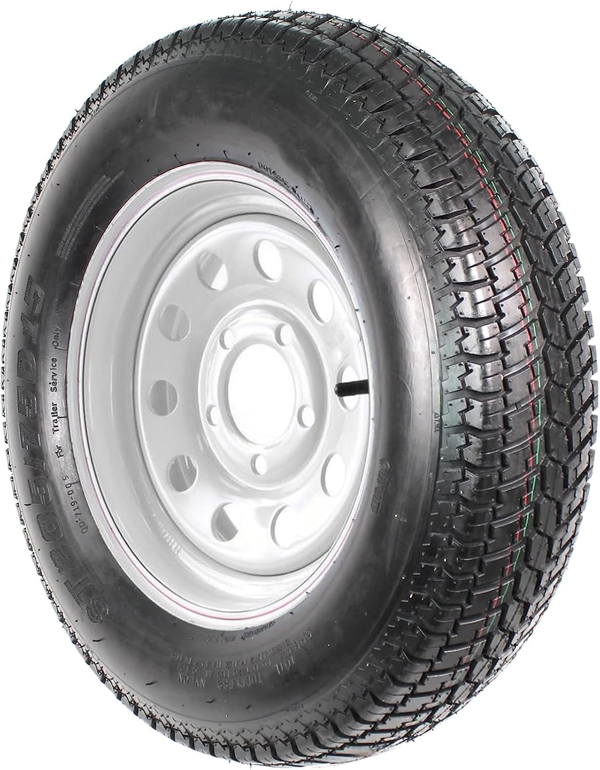 ST205/75D15 Trailer Tires, 5 Lug Tires, 6PR Load Range C, 15in Fuel-saving Designed Trailer Tires 205 75 15 for Travel/Camper/Landscape/Cargo/Utility/Boat/Horse/Farm/Hauler Trailer(Pack of 2)