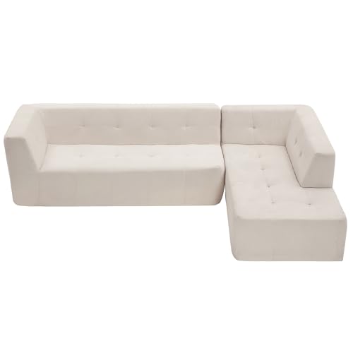 110.2 X 72.8'' Modular Sectional Couch,Chenille Fabirc L Shaped Sofa, 3 Seat Modern Corner Sofa Couch for Living Room, Office(not Include Pillow)
