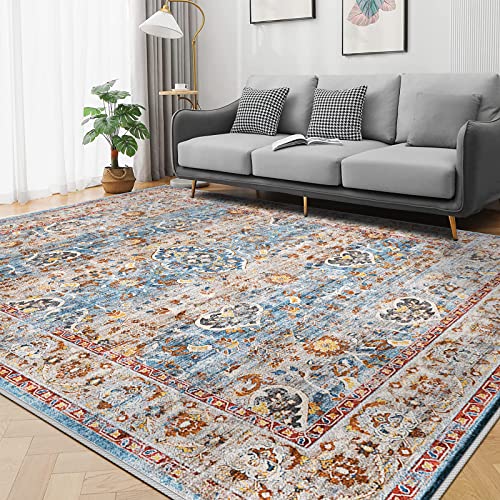 Washable 9x12 Area Rug: Rugs for Living Room Ultra Soft Carpet for Bedroom Waterproof Rug Non Slip Rugs for Hardwood Floors (Gray, 9x12)