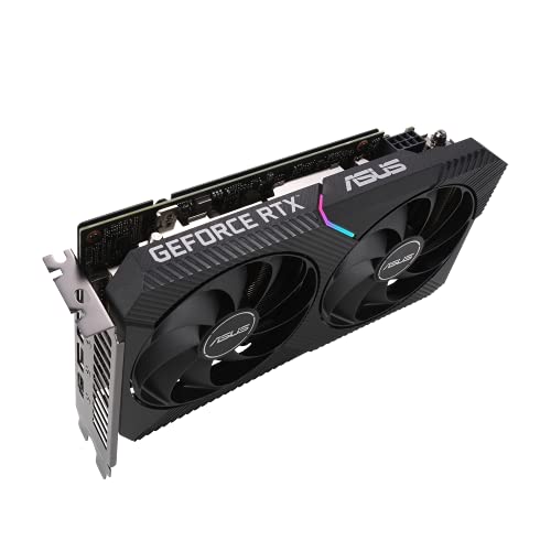 ASUS Dual NVIDIA GeForce RTX 3060 V2 12GB GDDR6 Gaming Graphics Card (PCIe 4.0, 12GB GDDR6 Memory, HDMI 2.1, DisplayPort 1.4a, 2-Slot Design, Axial-tech Fan Design, 0dB Technology)