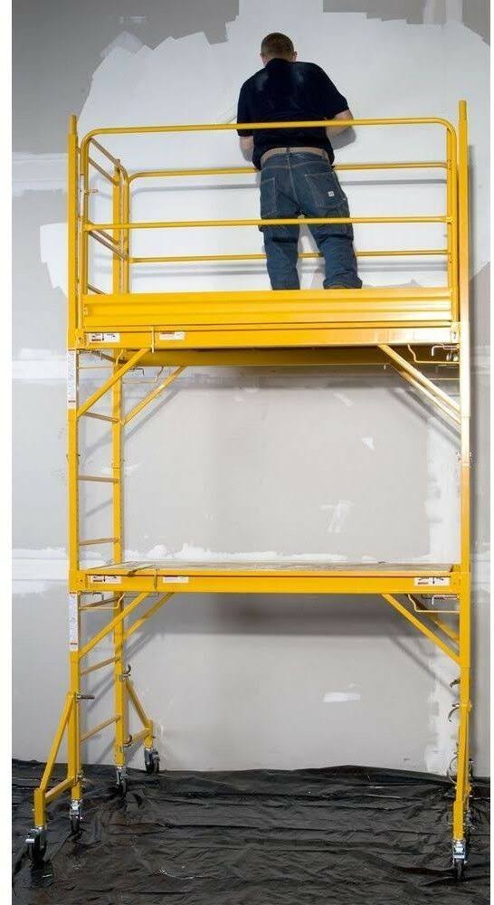 Pro-Series 2-Story Rolling Scaffold Tower with 1000 lb. Load Capacity