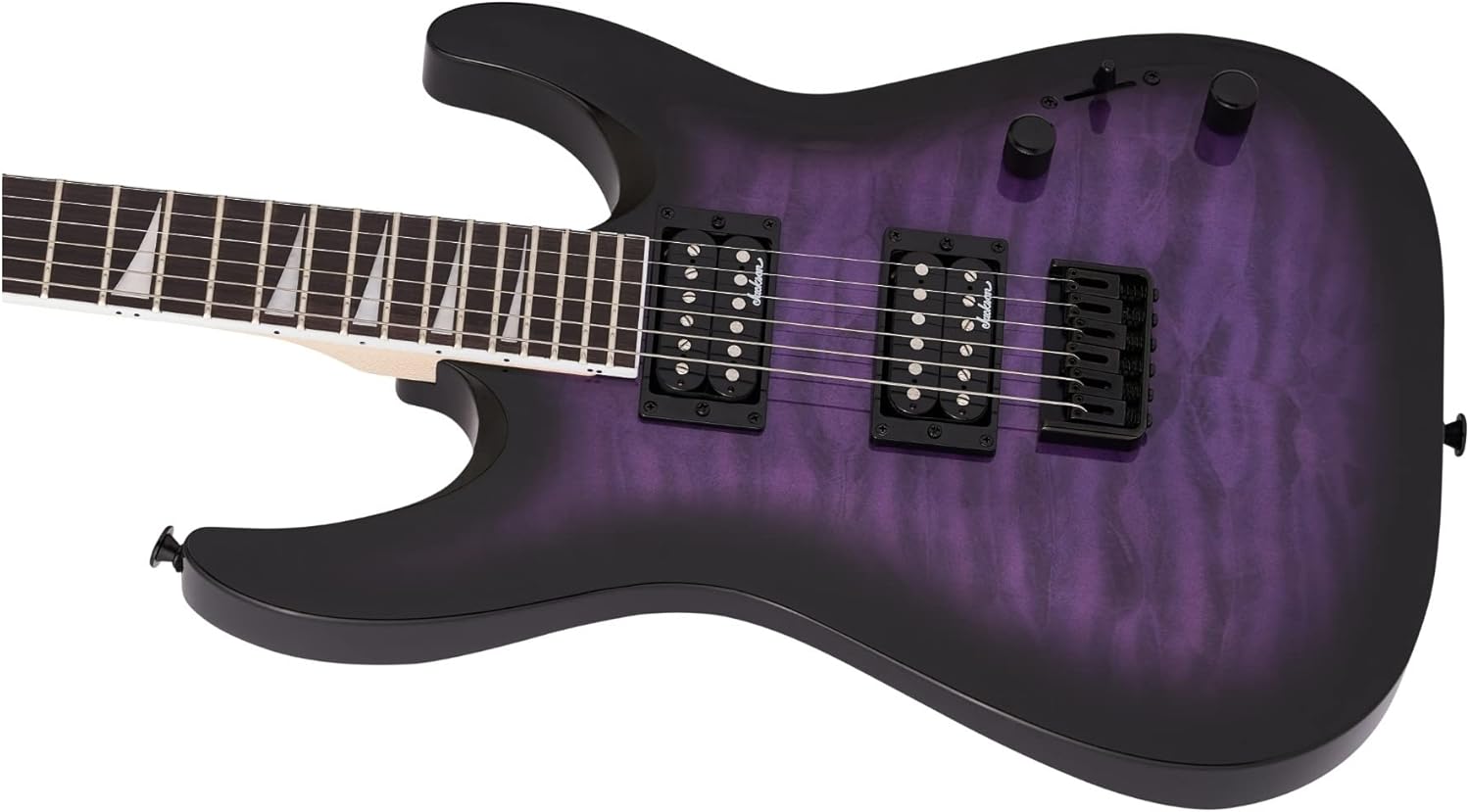 Jackson JS Series Dinky Arch Top JS32Q DKA HT Guitar (Transparent Purple Burst) Bundle with Jackson Dinky Molded Case (2 Items)