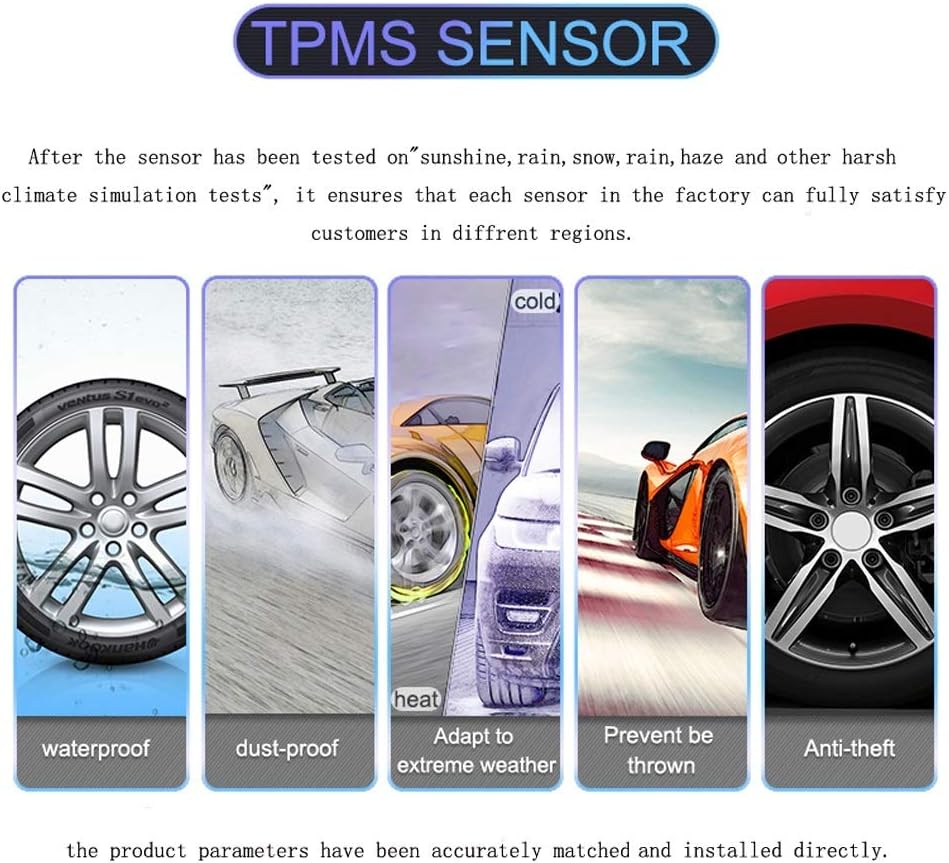 INFITARY RV TPMS Tire Pressure Monitoring System Truck Trailer Real Time Monitor Tire Pressure Temperature Air Leakage Battery Auto Alarm 6 Anti-Theft External Cap Sensor for 4-6 Tires' Car Pickup Tow