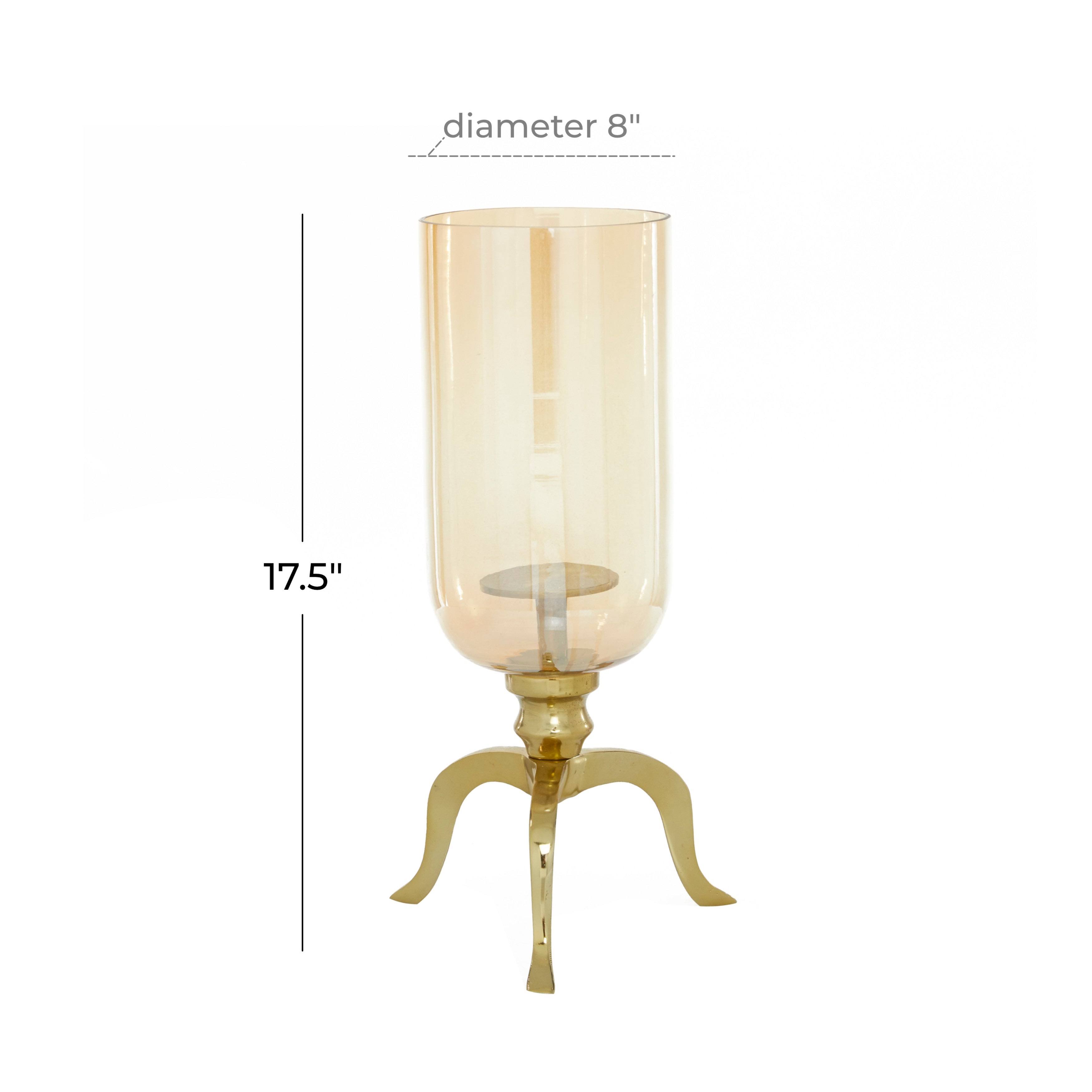 Gold Aluminum Traditional Candlestick Holders, 18 x 13 x 8 - 55391