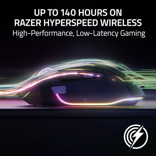 Razer Basilisk V3 Pro 35K Wireless Gaming Mouse: HyperScroll Tilt Wheel - 35K DPI Optical Sensor Gen 2-13 Customizable Controls - Chroma RGB - Optical Switches Gen 3 - Up to 140 Hr Battery - Black