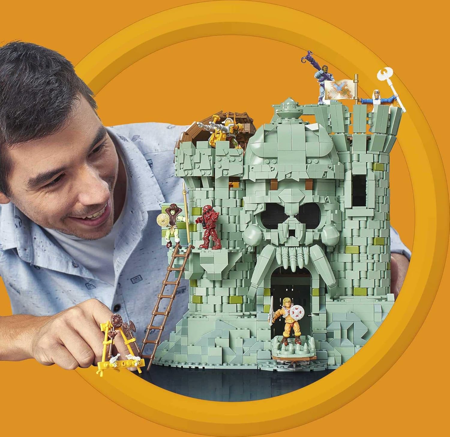​MEGA Masters of the Universe Castle Grayskull MOTU Construction Set, Building Toys for Boys [Amazon Exclusive]