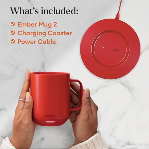 Ember Temperature Control Smart Mug 2, 14 Oz, App-Controlled Heated Coffee Mug with 80 Min Battery Life and Improved Design, Black