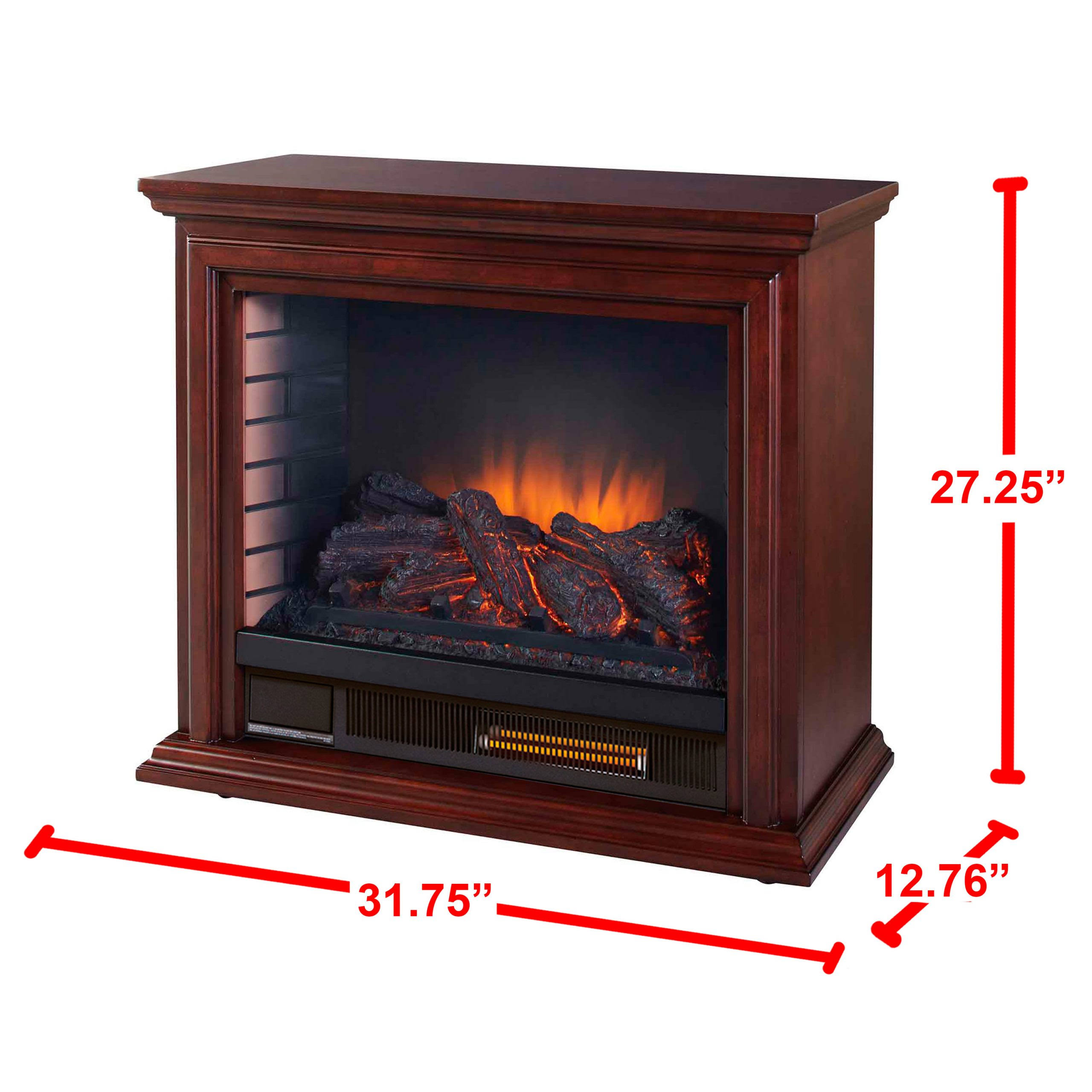 Pleasant Hearth Sheridan Mobile Fireplace - Cherry
